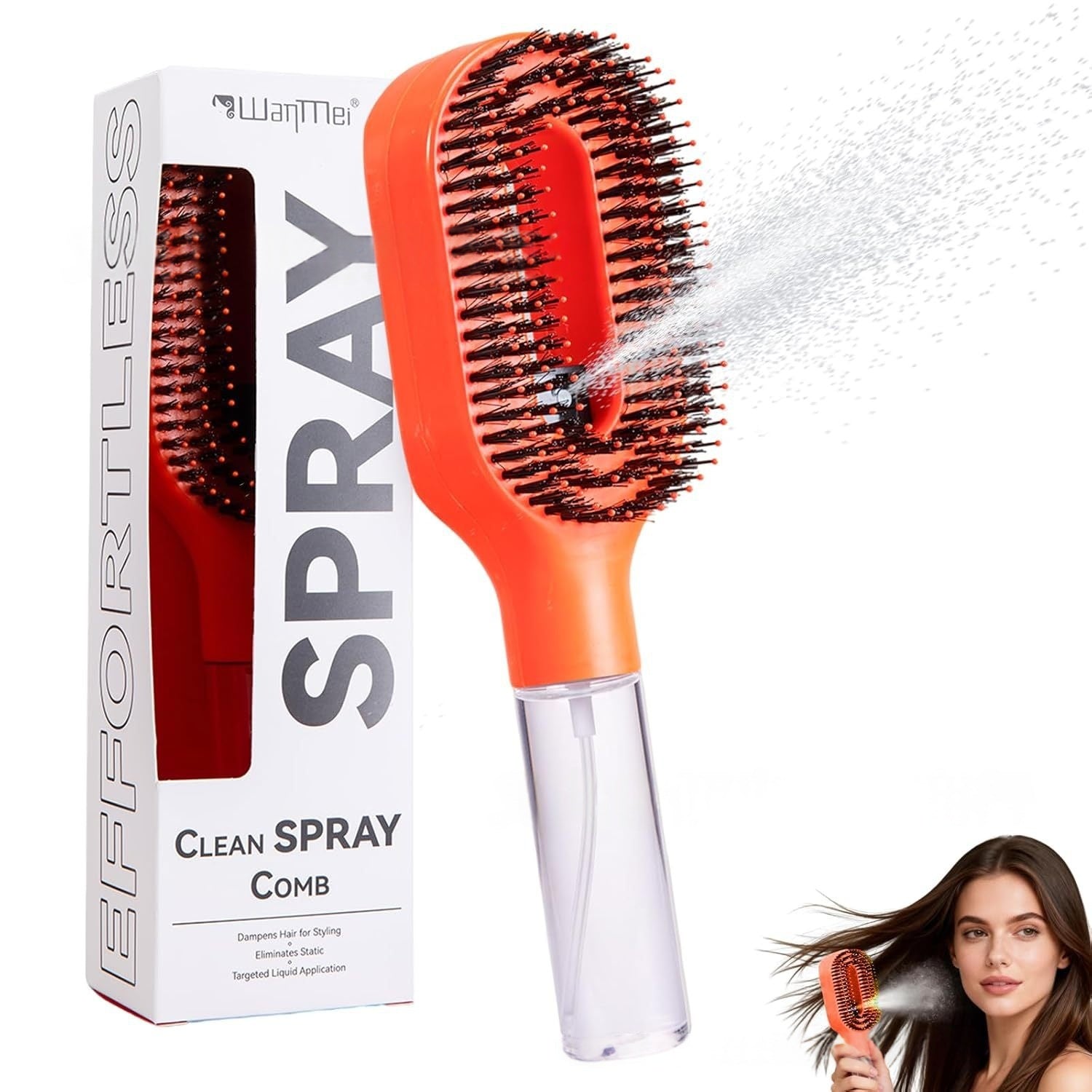 2-in-1 Sprayer Comb Detangling Hairbrush