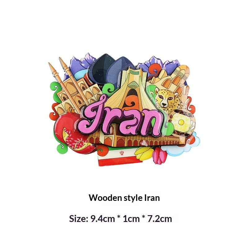Wooden Fridge Magnets World Landmarks