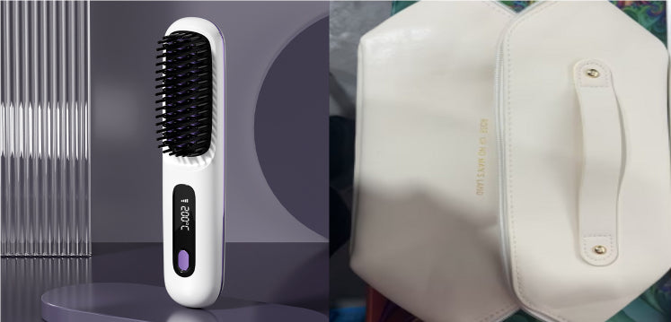 2-in-1 Straight Hair Comb Wireless Hair Straightener