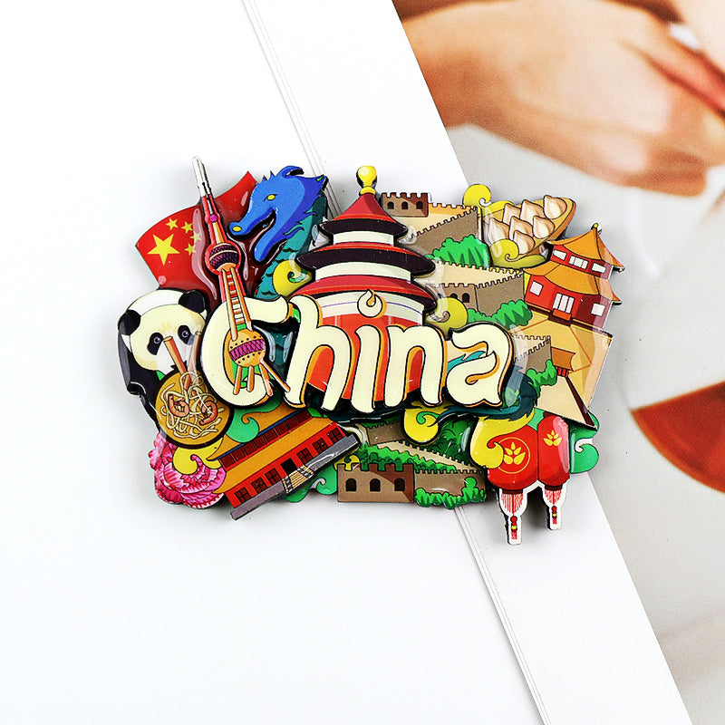 Wooden Fridge Magnets World Landmarks