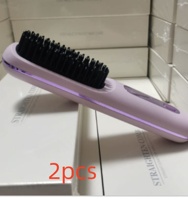2-in-1 Straight Hair Comb Wireless Hair Straightener