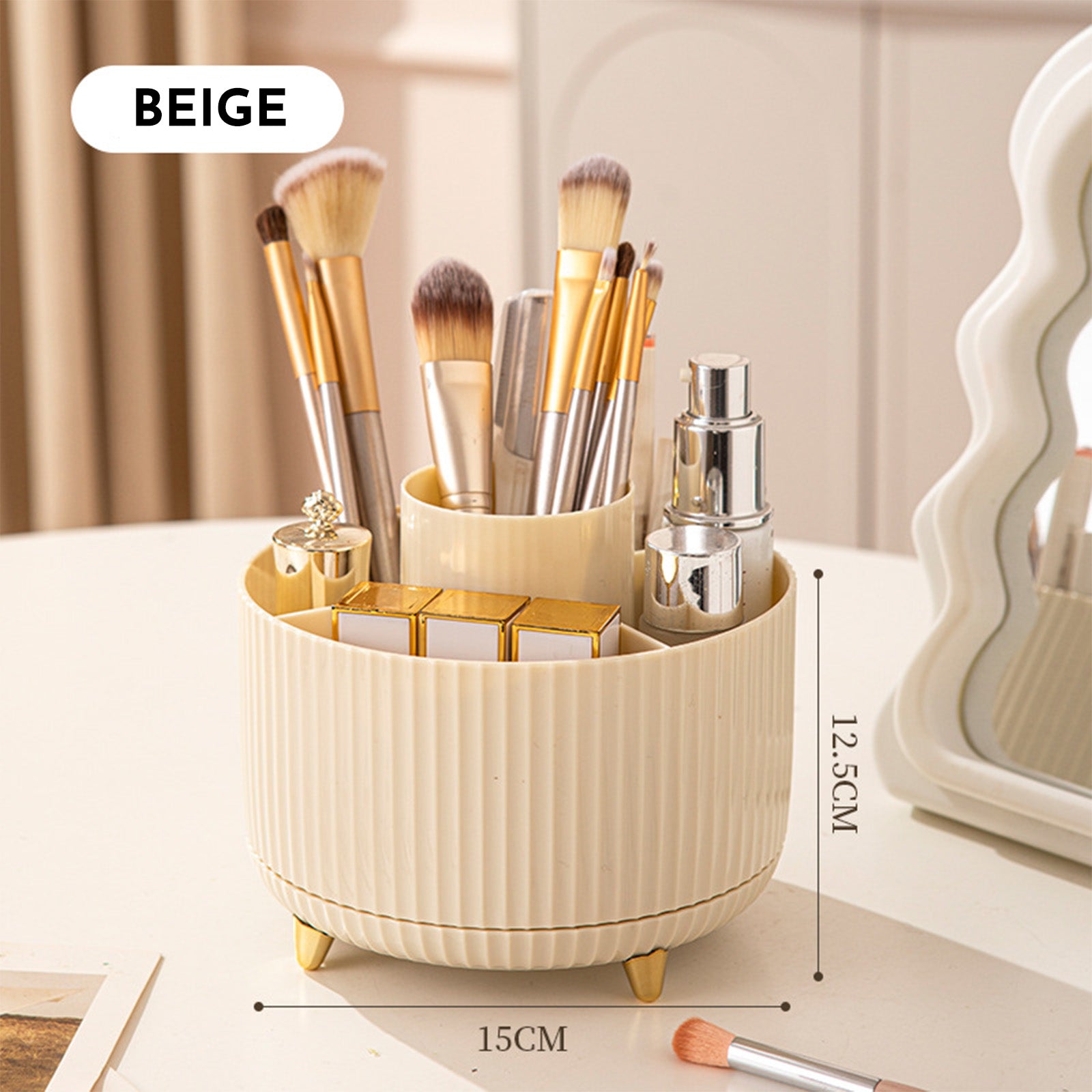 360 Rotating Makeup Brush Holder