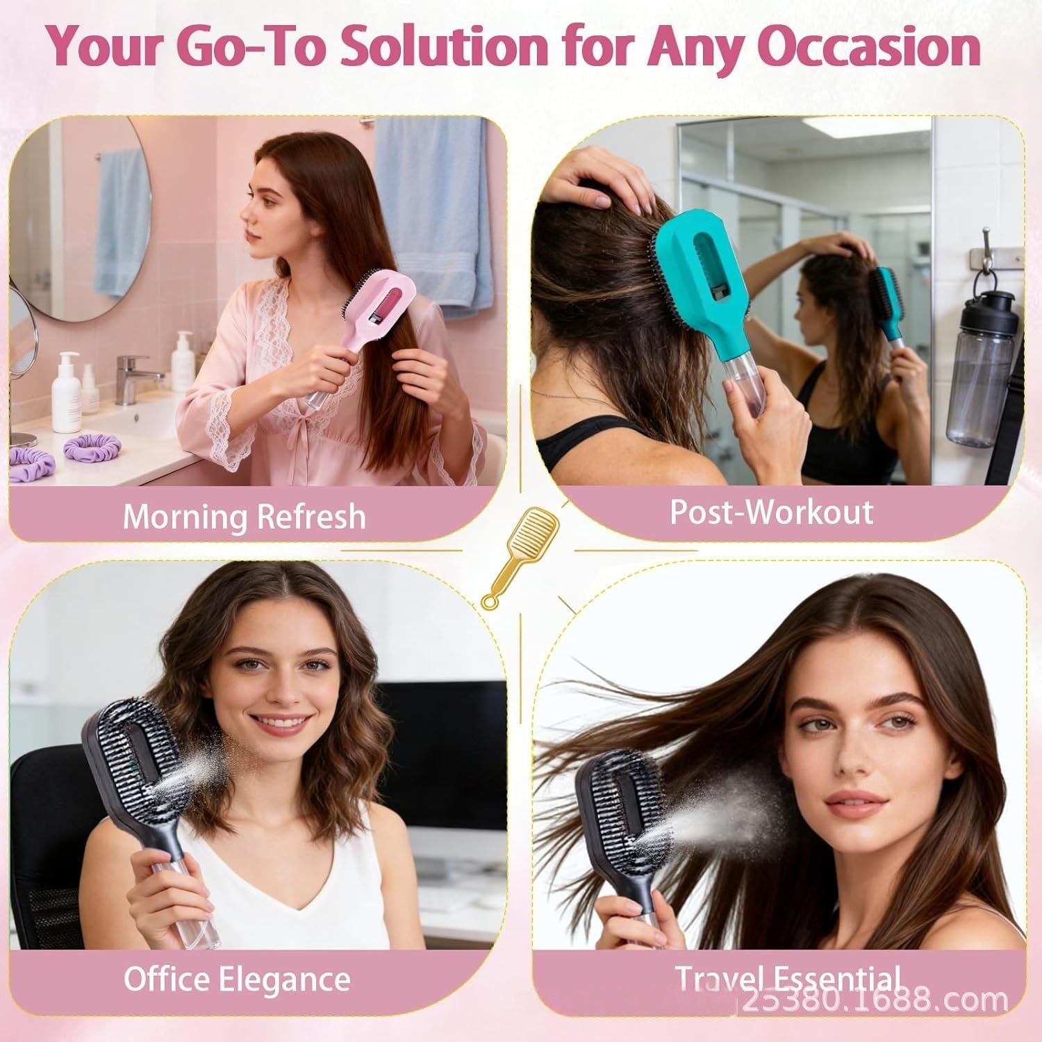 2-in-1 Sprayer Comb Detangling Hairbrush