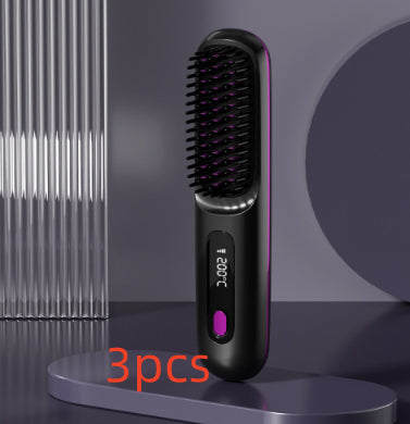 2-in-1 Straight Hair Comb Wireless Hair Straightener