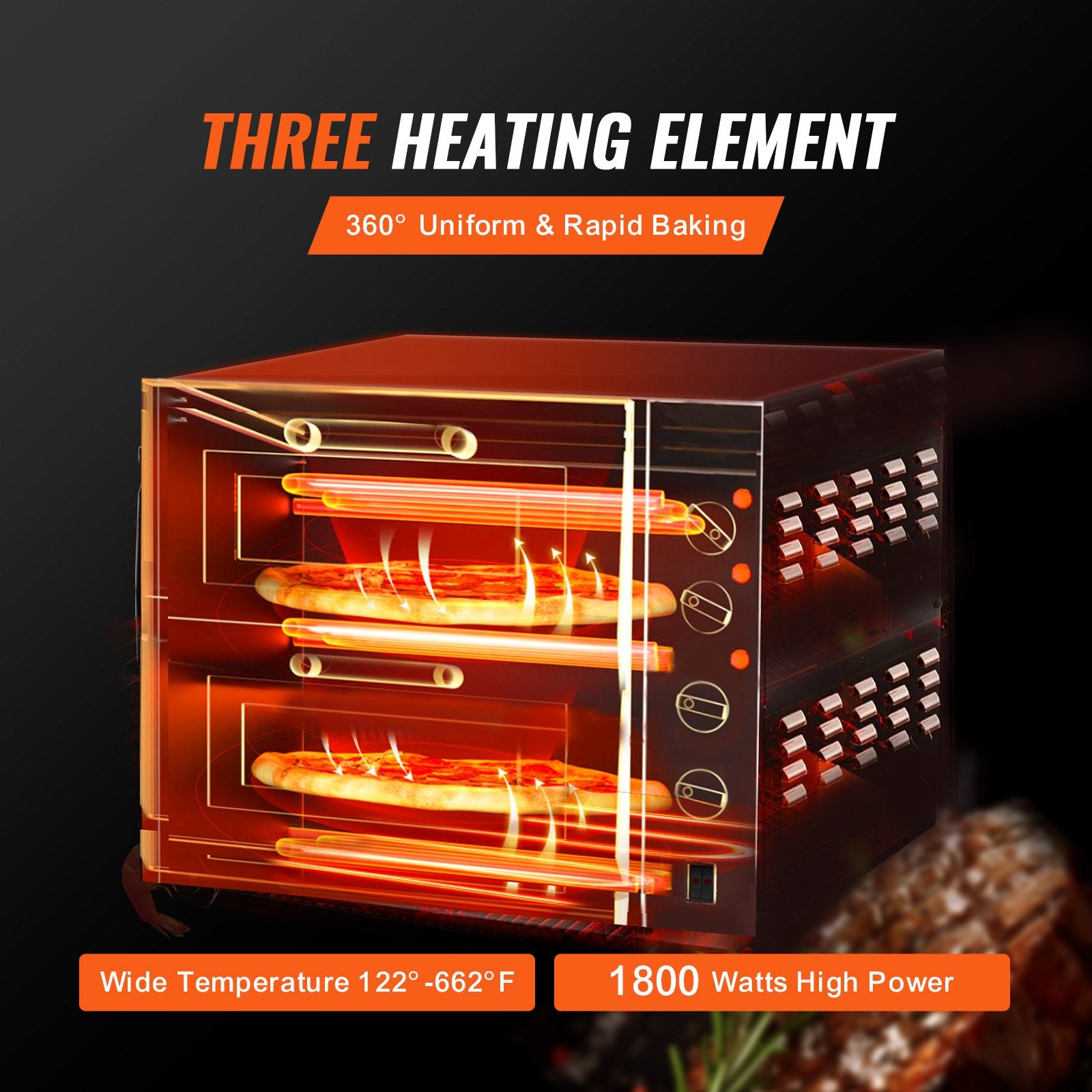 Commercial Countertop Pizza Oven Electric