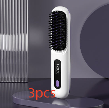 2-in-1 Straight Hair Comb Wireless Hair Straightener