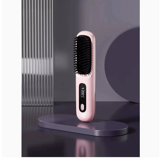 2-in-1 Straight Hair Comb Wireless Hair Straightener