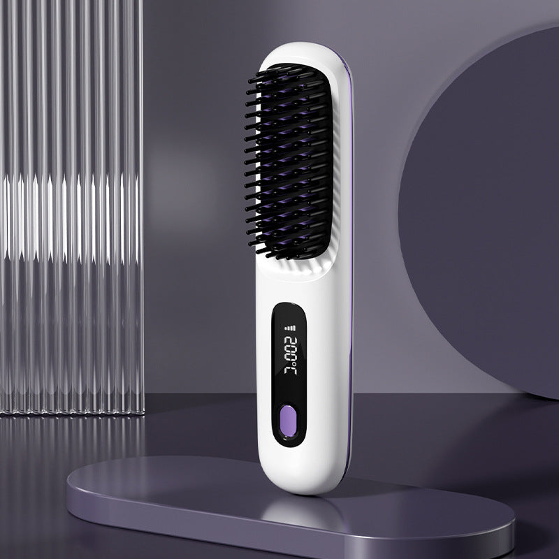 2-in-1 Straight Hair Comb Wireless Hair Straightener