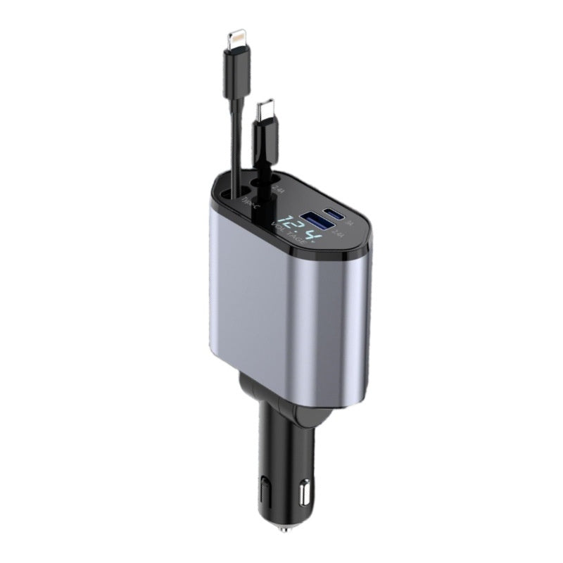 4-In-1 Retractable Car Charger