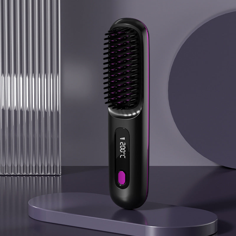 2-in-1 Straight Hair Comb Wireless Hair Straightener