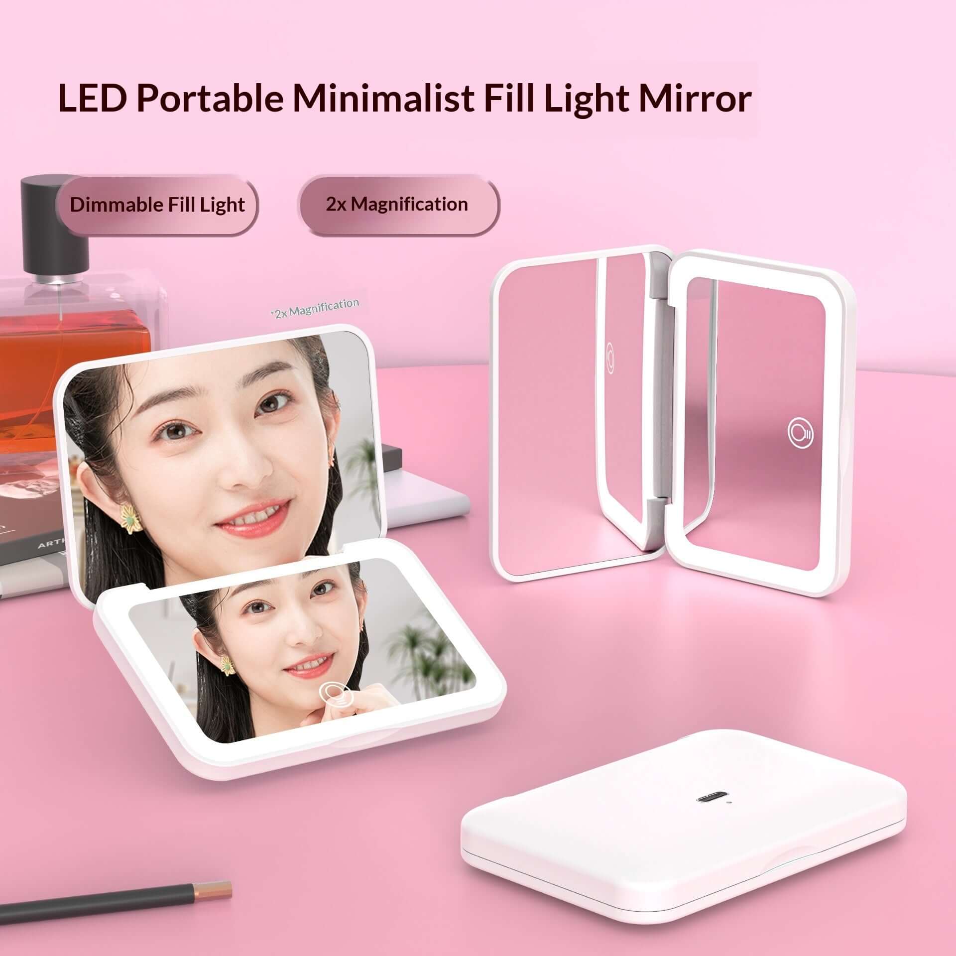 Rechargeable Portable LED Makeup Mirror 