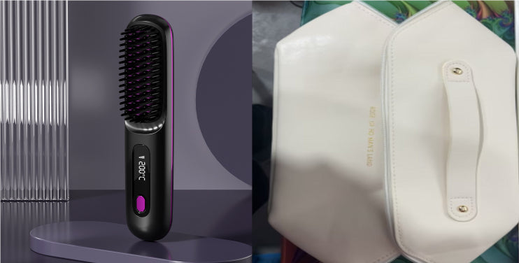 2-in-1 Straight Hair Comb Wireless Hair Straightener