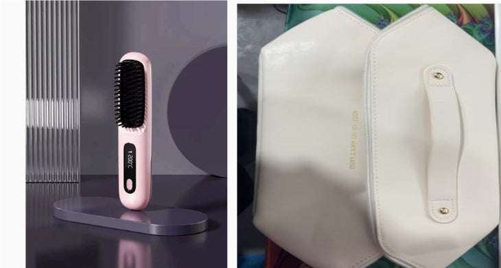 2-in-1 Straight Hair Comb Wireless Hair Straightener