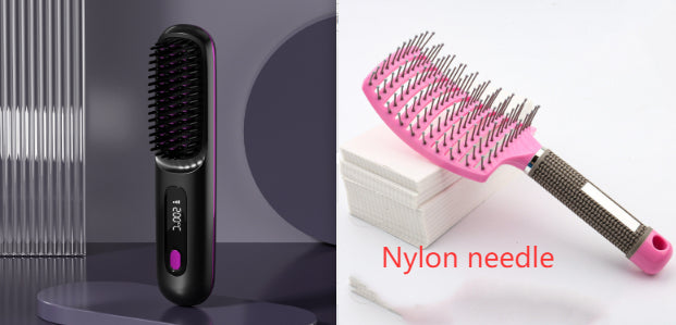 2-in-1 Straight Hair Comb Wireless Hair Straightener