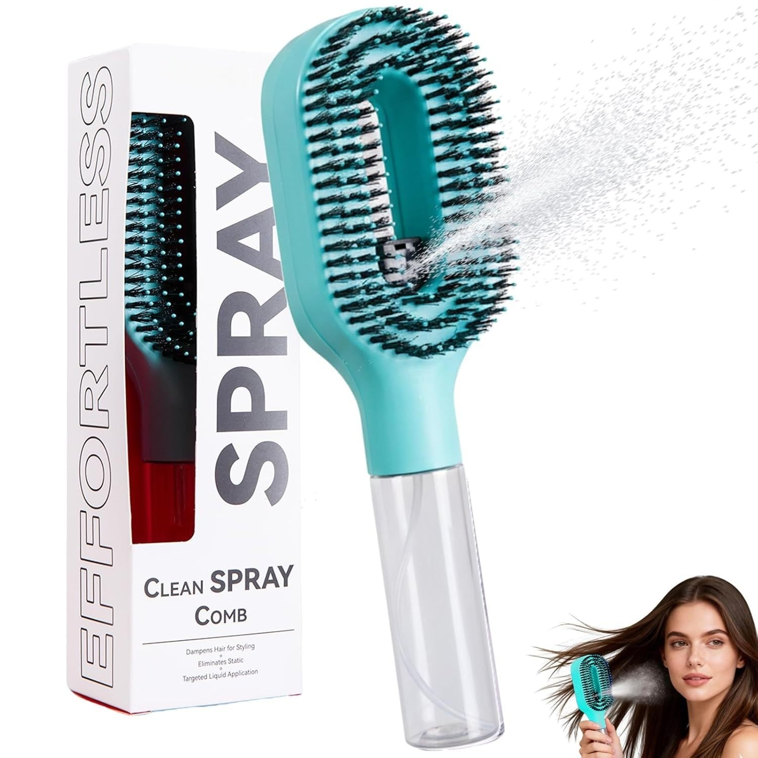 2-in-1 Sprayer Comb Detangling Hairbrush