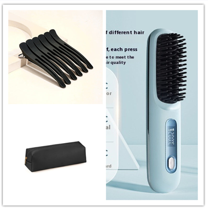 2-in-1 Straight Hair Comb Wireless Hair Straightener