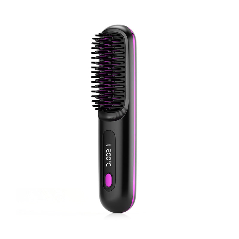 2-in-1 Straight Hair Comb Wireless Hair Straightener