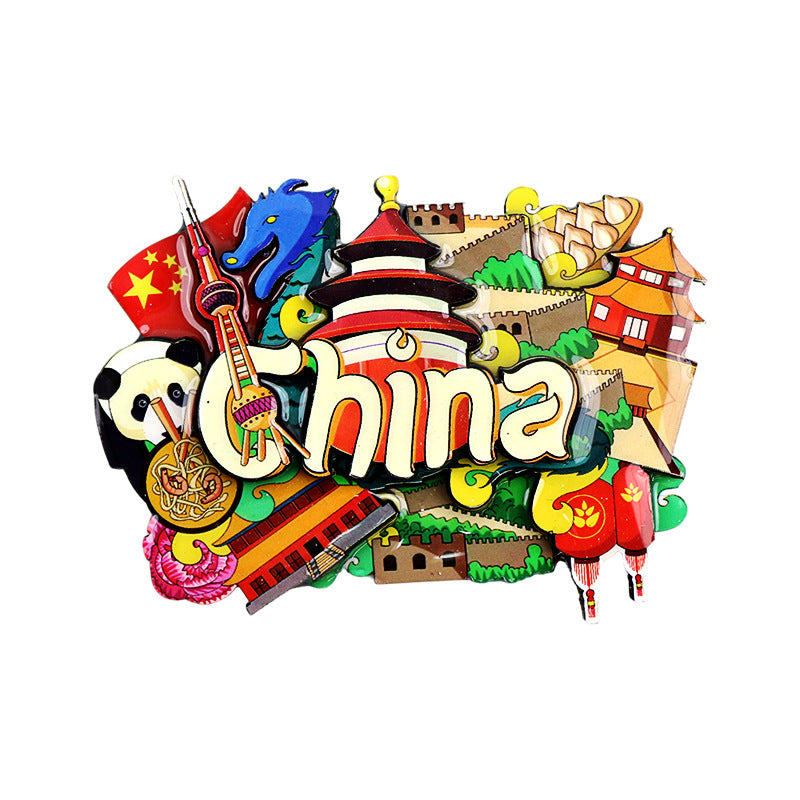 Wooden Fridge Magnets World Landmarks