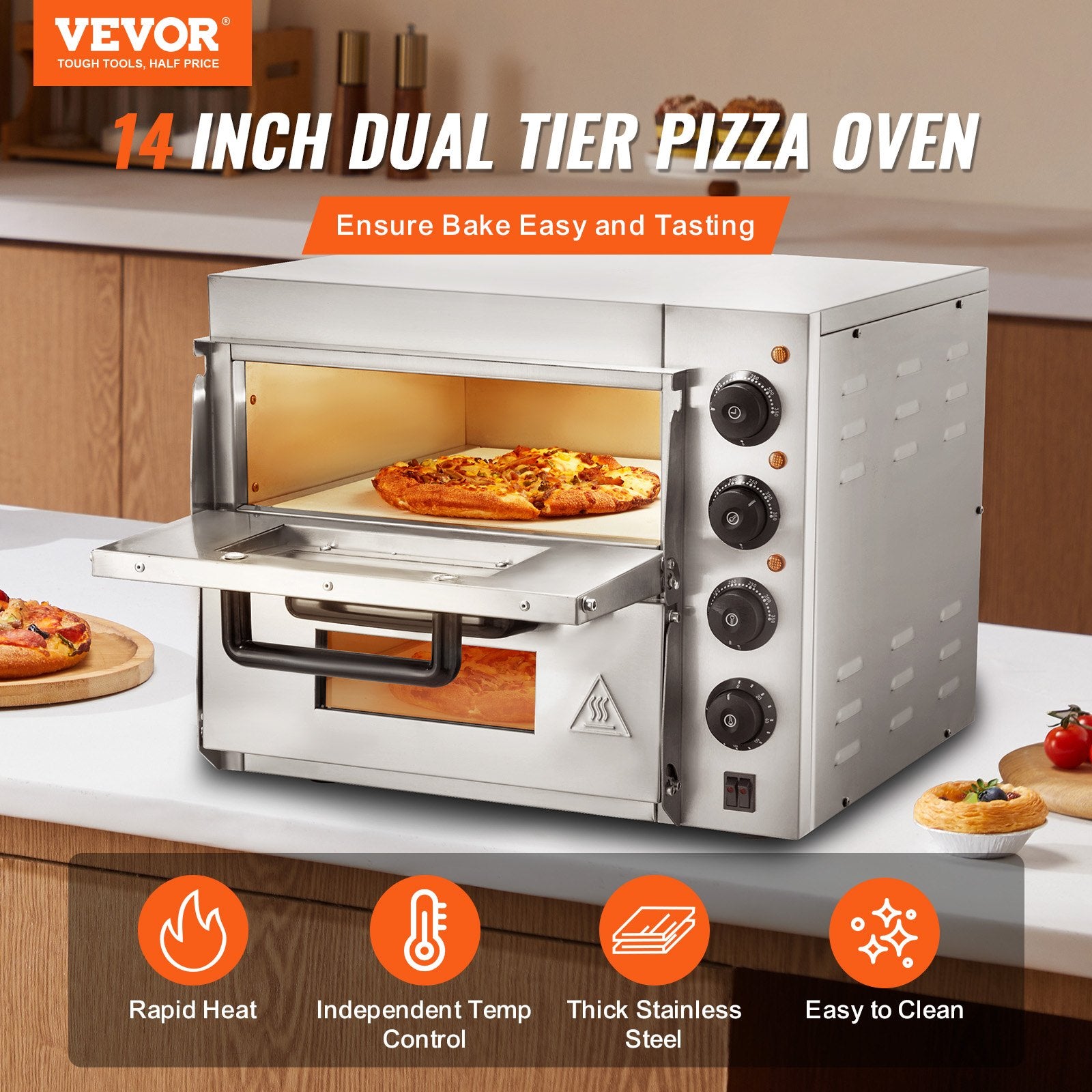 Commercial Countertop Pizza Oven Electric