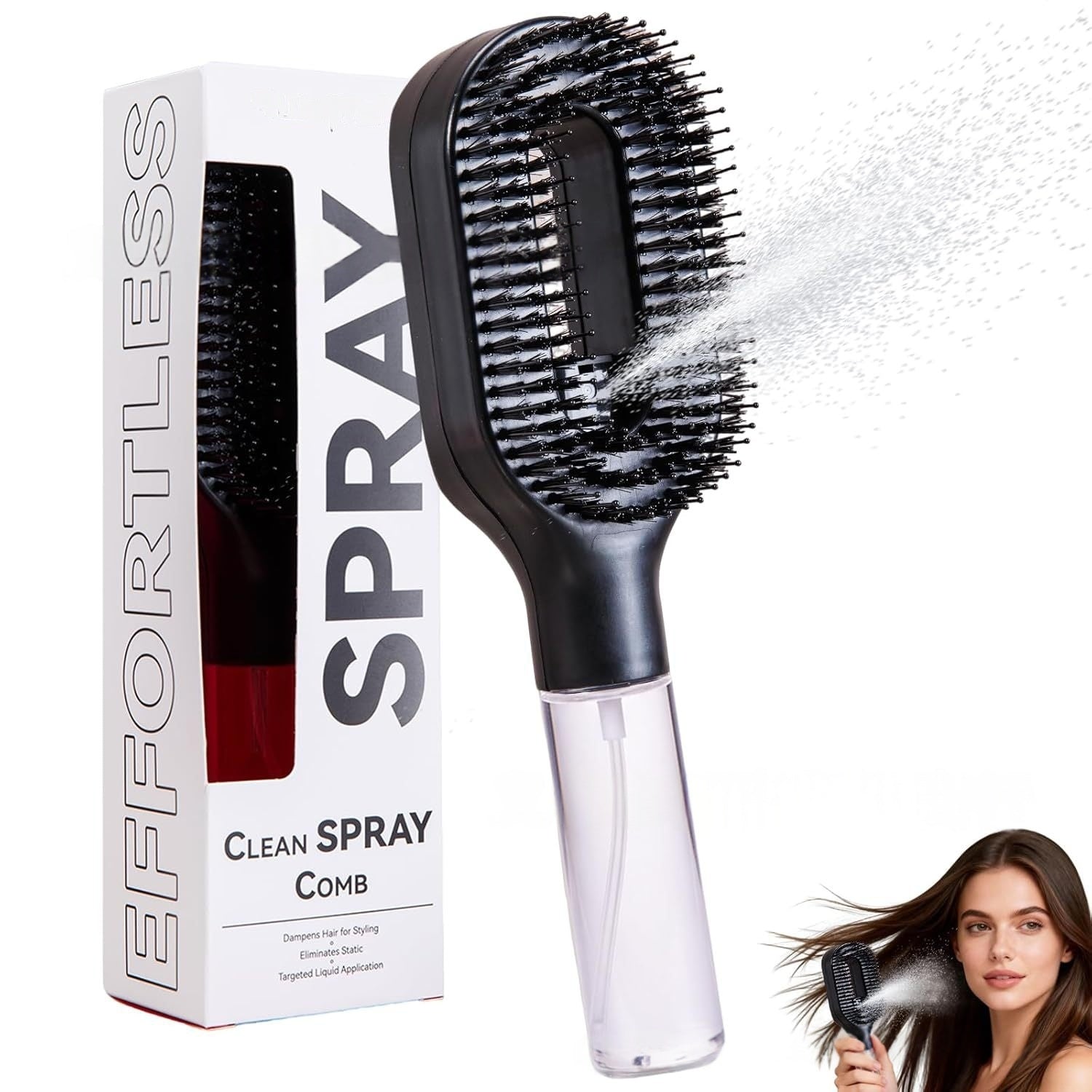 2-in-1 Sprayer Comb Detangling Hairbrush